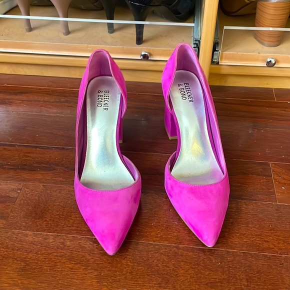 DSW Shoes Bleecker And Bond Magenta Pointed Block Heels Poshmark